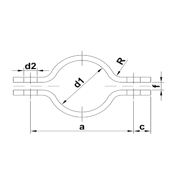 Zweites Bild vonWarmfeste Rohrschelle aus Blech Form A