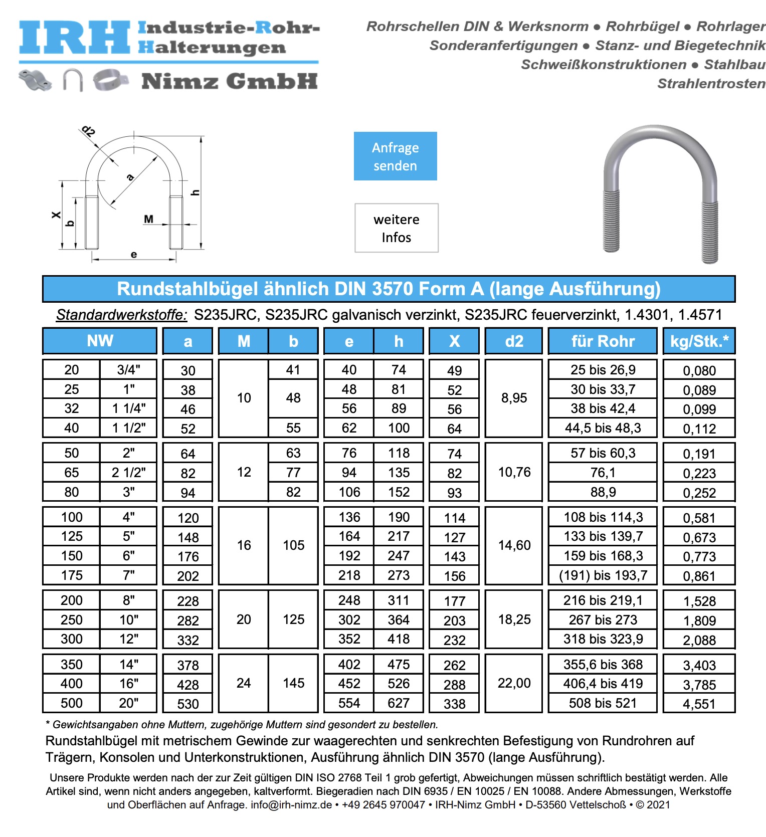 Datenblatt Rundstahlbügel
