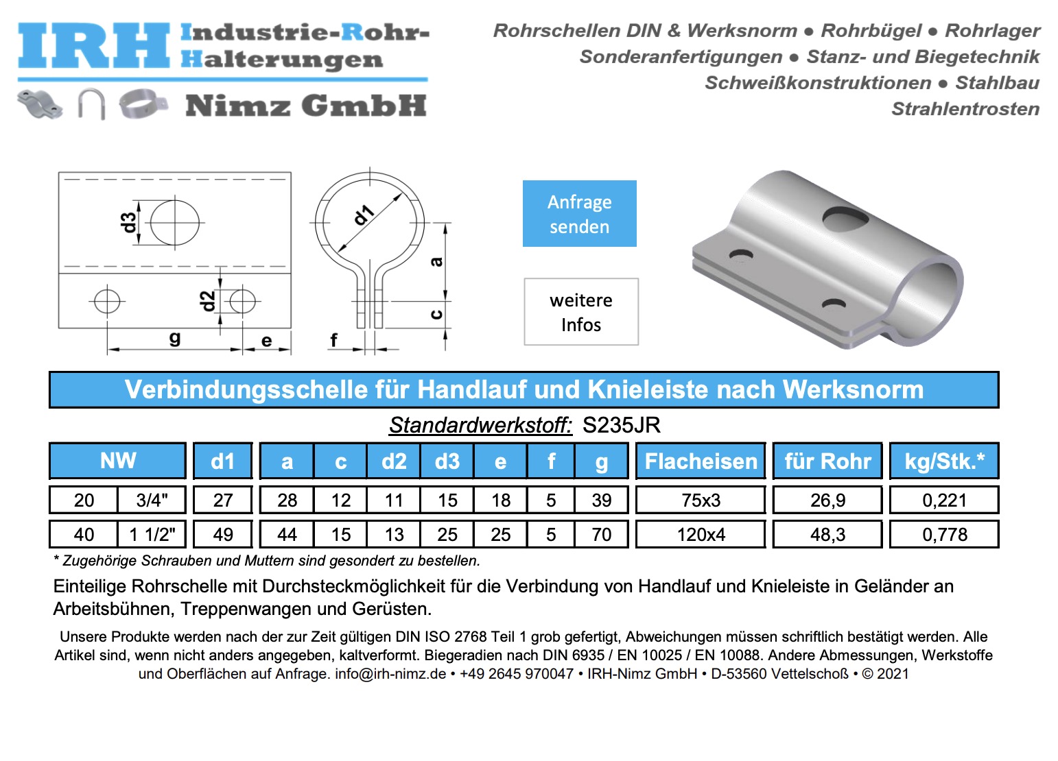 Datenblatt Rundstahlbügel