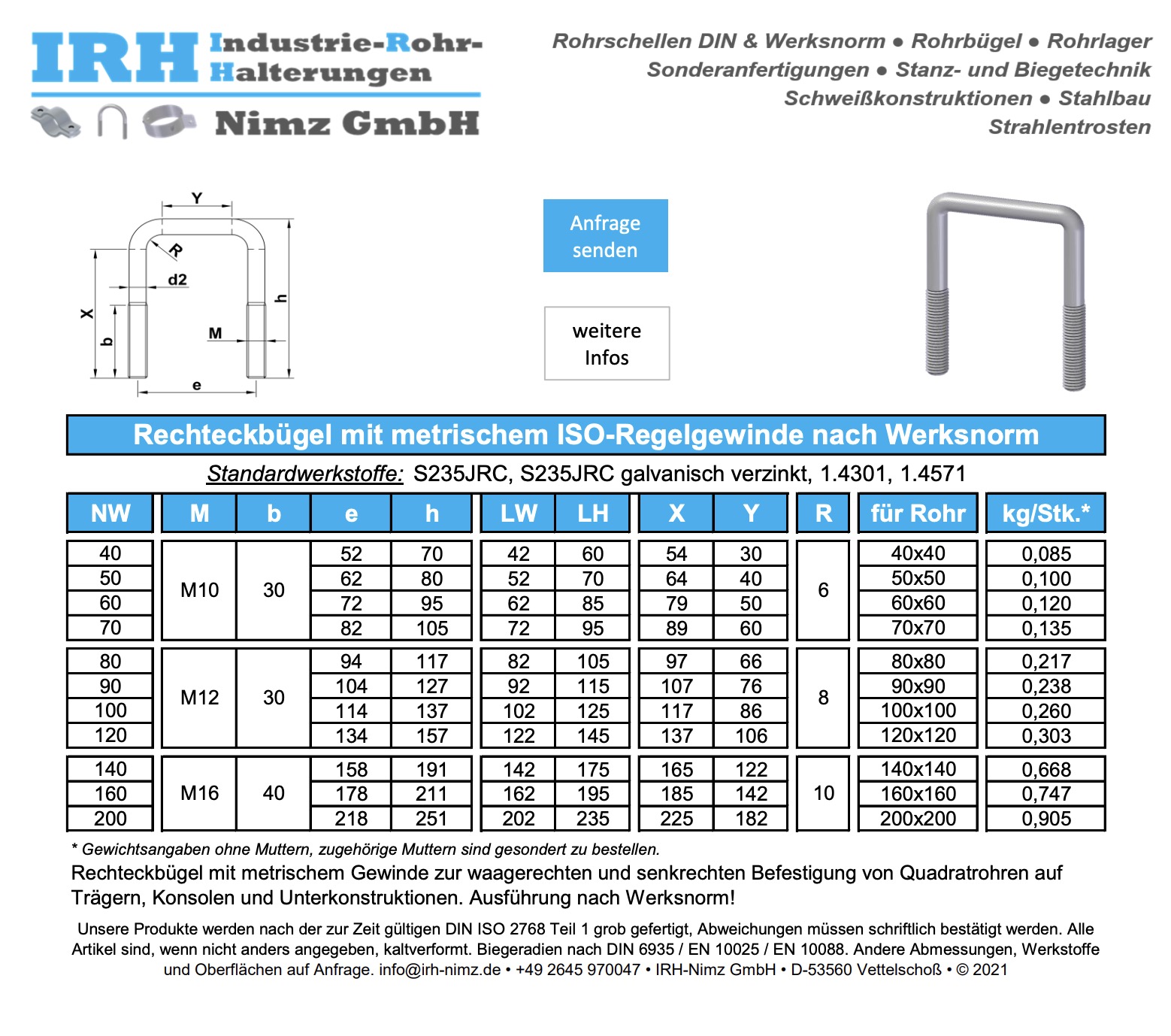 Datenblatt Rundstahlbügel