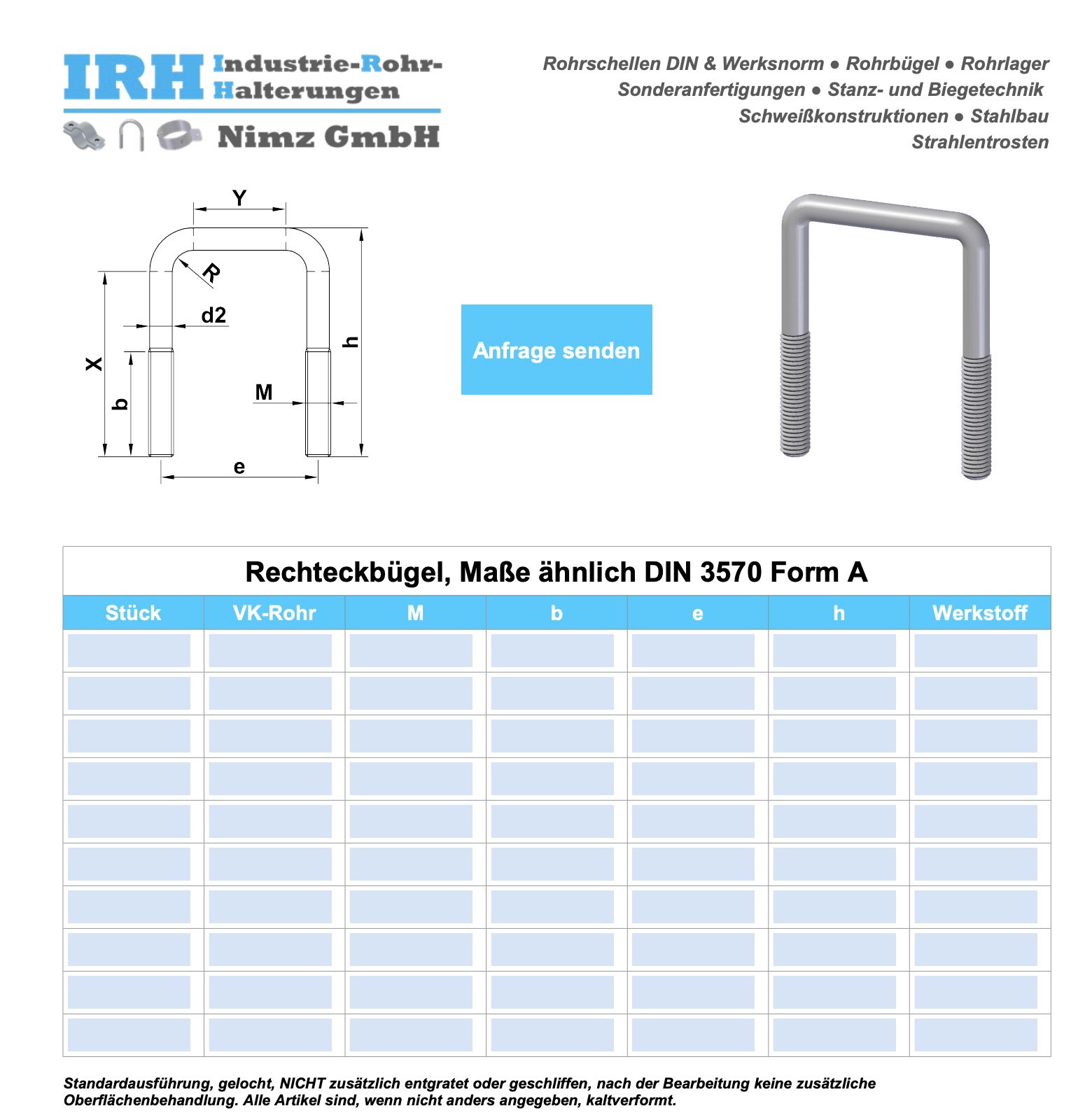 Anfrageblatt Rundstahlbügel