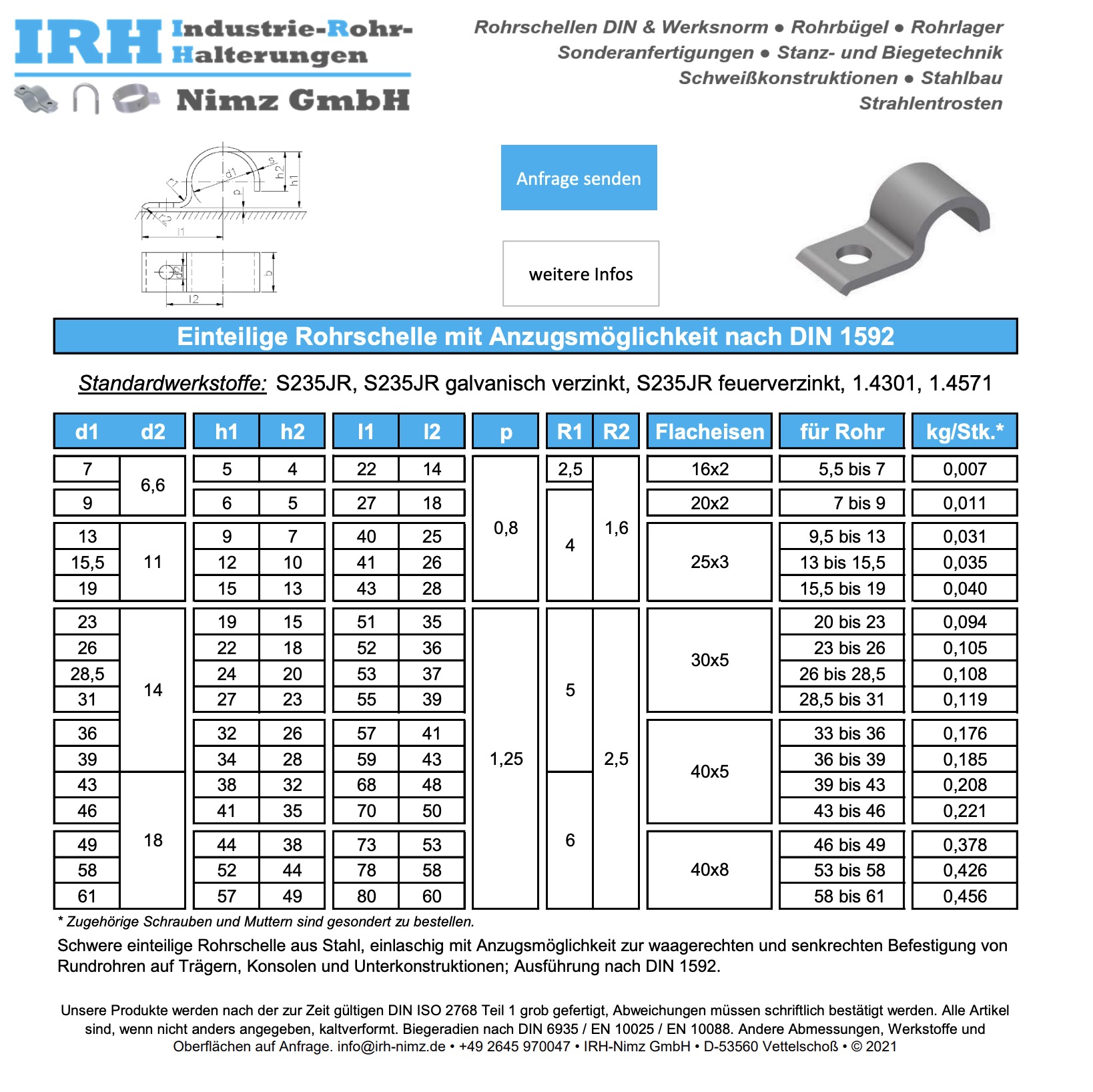 Datenblatt Rundstahlbügel